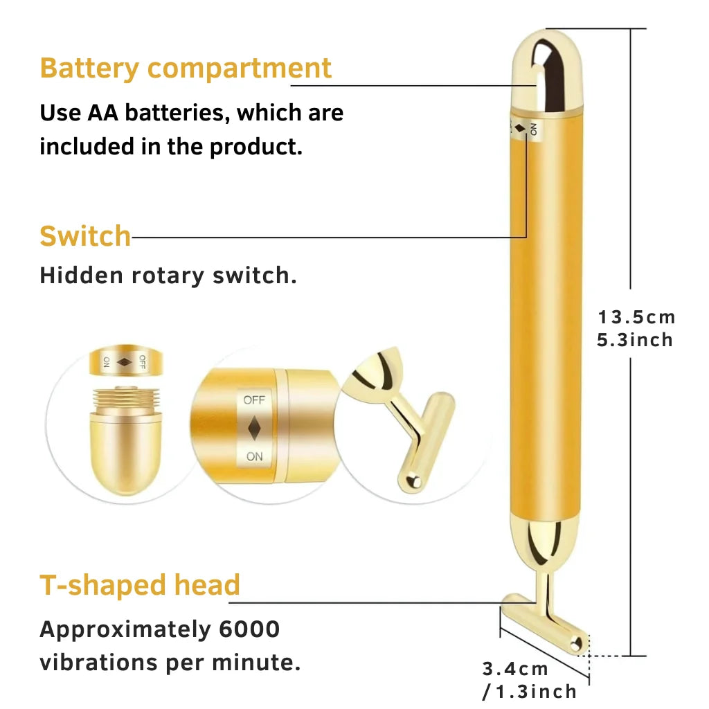 AuraGlow™ 24k Gold Beauty Massager