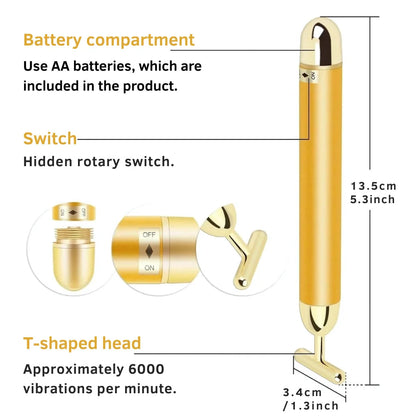 AuraGlow™ 24k Gold Beauty Massager