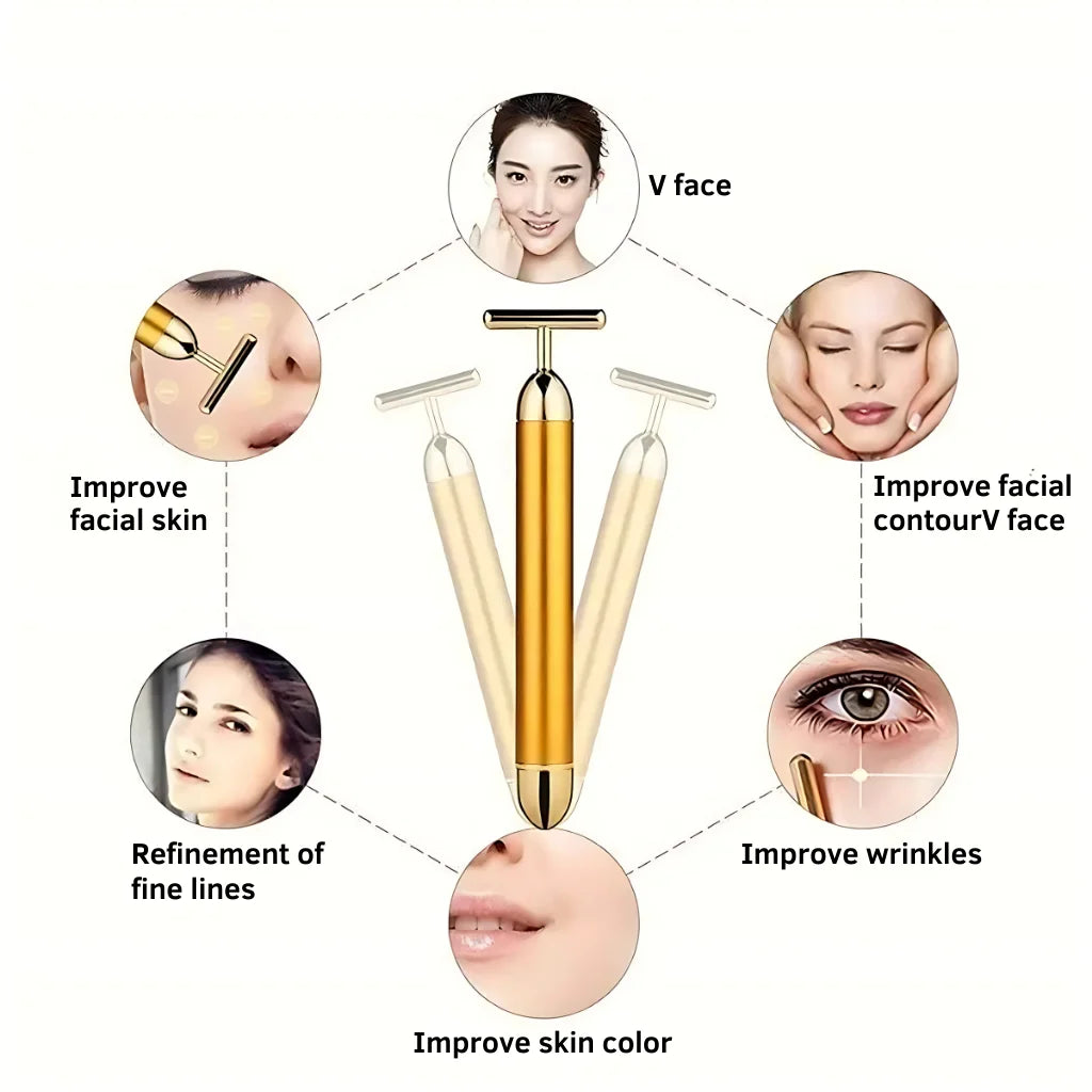 AuraGlow™ 24k Gold Beauty Massager
